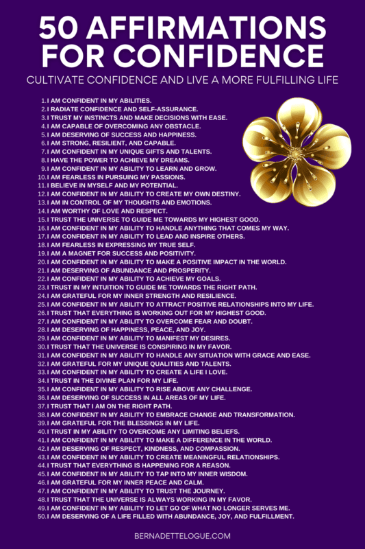 50 Spiritual Affirmations for Confidence